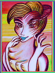 ice cream girl with  biting  fingers