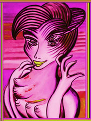 ice cream girl with  biting  fingers