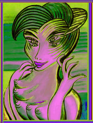 ice cream girl with  biting  fingers
