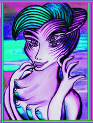 ice cream girl with  biting  fingers