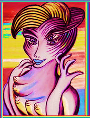 ice cream girl with  biting  fingers