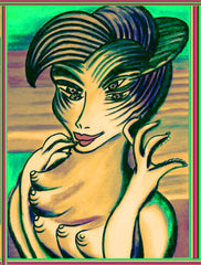 ice cream girl with  biting  fingers
