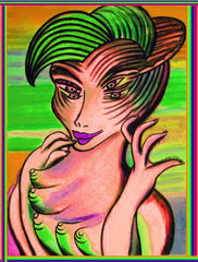 ice cream girl with  biting  fingers