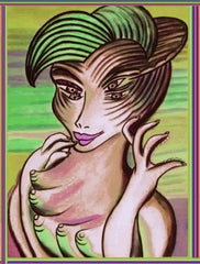 ice cream girl with  biting  fingers