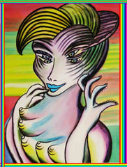 ice cream girl with  biting  fingers