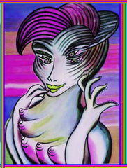ice cream girl with  biting  fingers