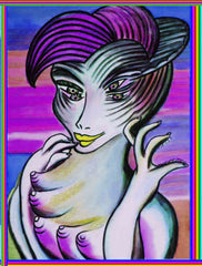 ice cream girl with  biting  fingers