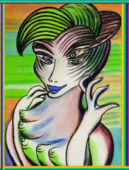 ice cream girl with  biting  fingers