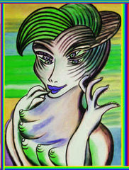 ice cream girl with  biting  fingers