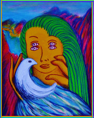 girl with bird